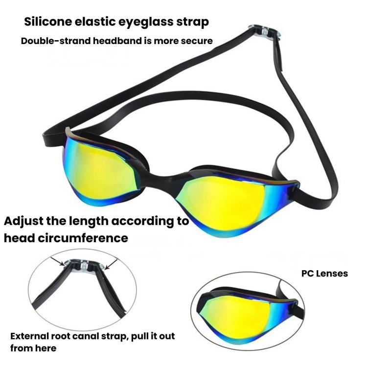 JAZERO Adult Racing Anti-Fog HD Swimming Goggles, Outdoor Training Glasses For Men Women