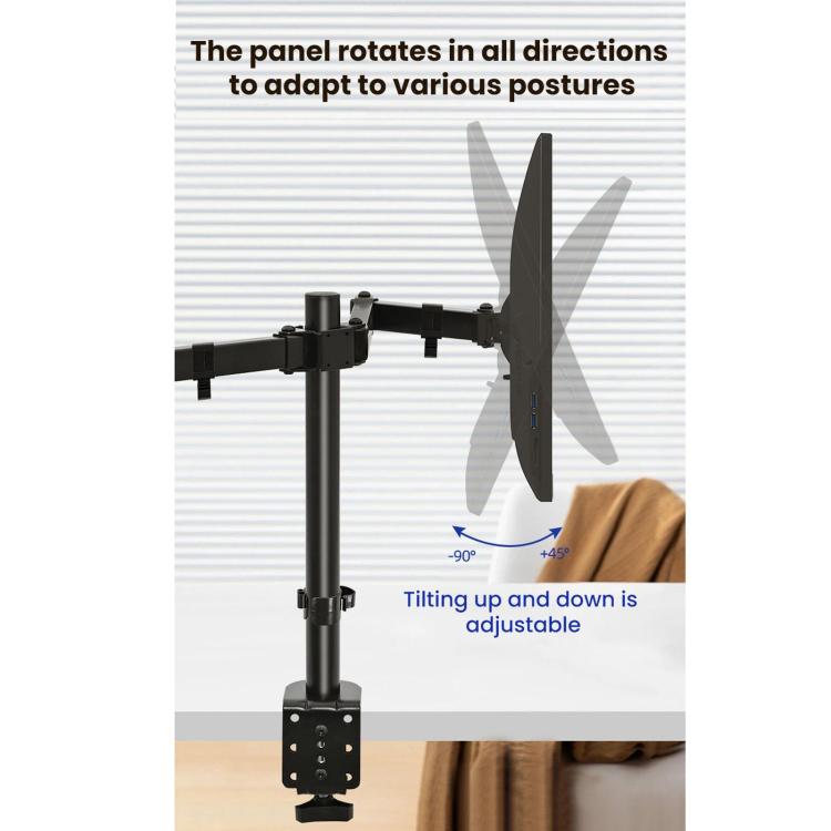 Desk Clamp Style Multi-Angle Rotating Laptop Screen Stand With Height Adjustment - ZX-MT022