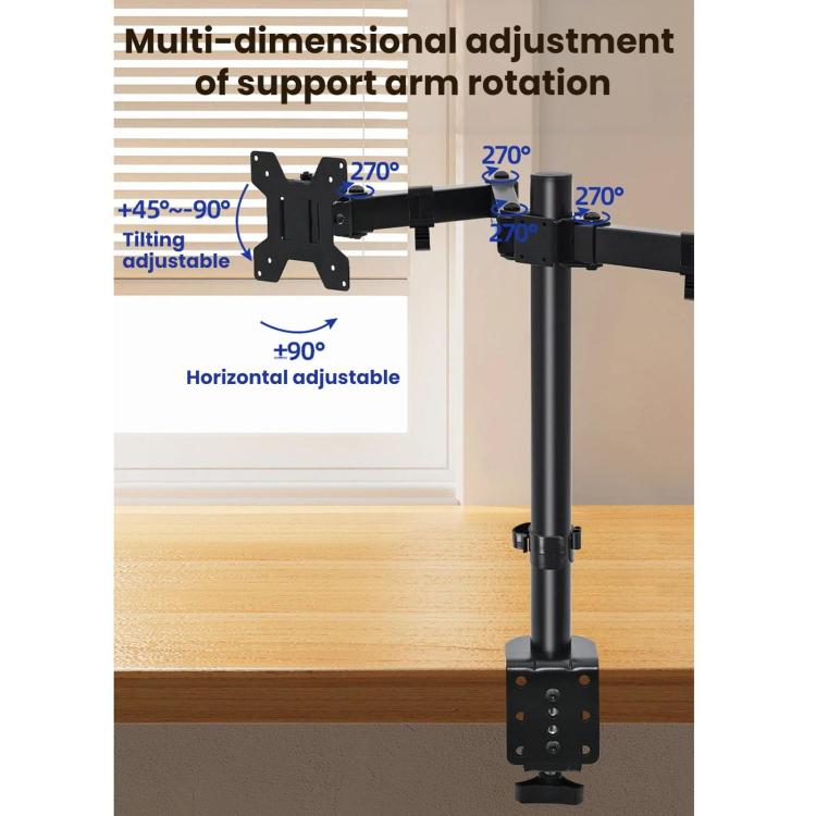 Desk Clamp Style Multi-Angle Rotating Laptop Screen Stand With Height Adjustment - ZX-MT022