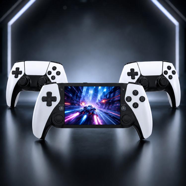 SJGAM M25 HD Screen Handheld Game Console, Spec: 64GB+2pcs Game Controller