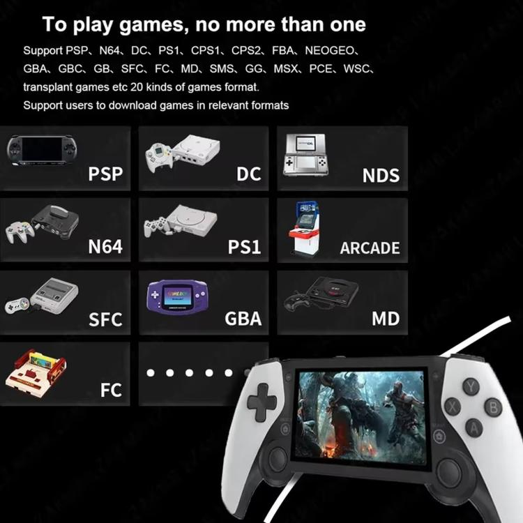SJGAM M25 HD Screen Handheld Game Console, Spec: 64GB+2pcs Game Controller