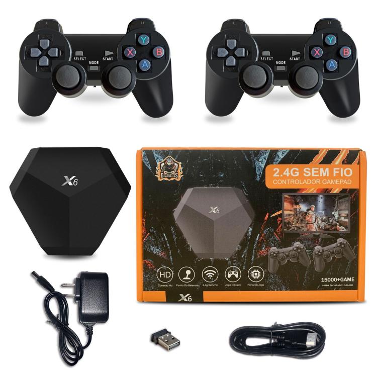 X6 Game Console With Dual Controllers HDMI HD TV Game Box 15000+ Games 4K Arcade AU Plug