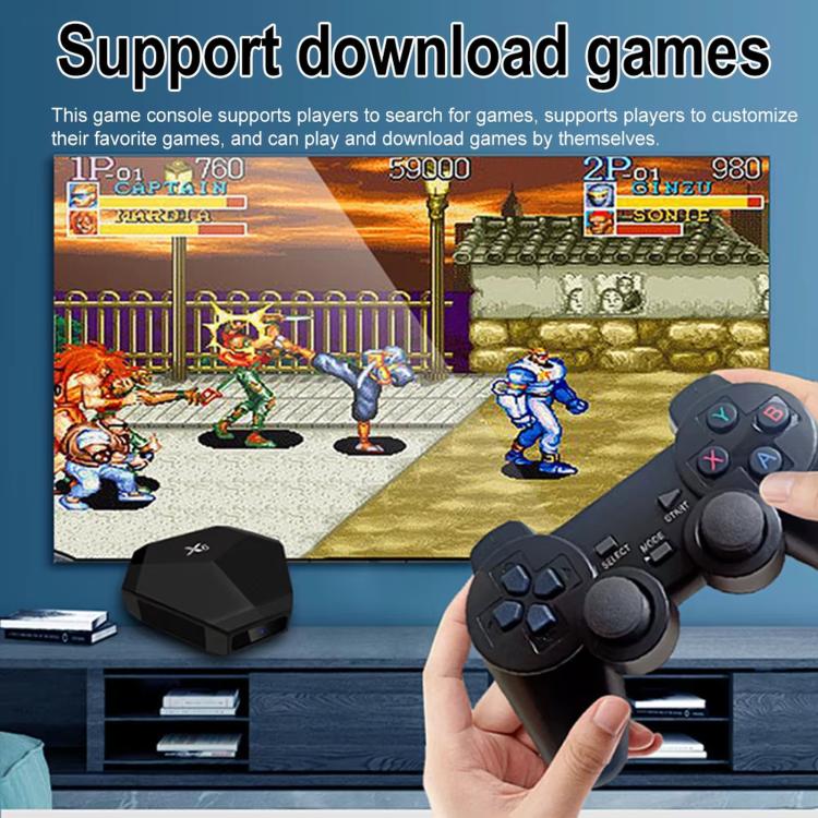 X6 Game Console With Dual Controllers HDMI HD TV Game Box 15000+ Games 4K Arcade AU Plug