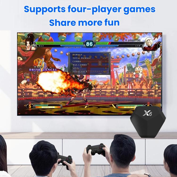 X6 Game Console With Dual Controllers HDMI HD TV Game Box 15000+ Games 4K Arcade UK Plug