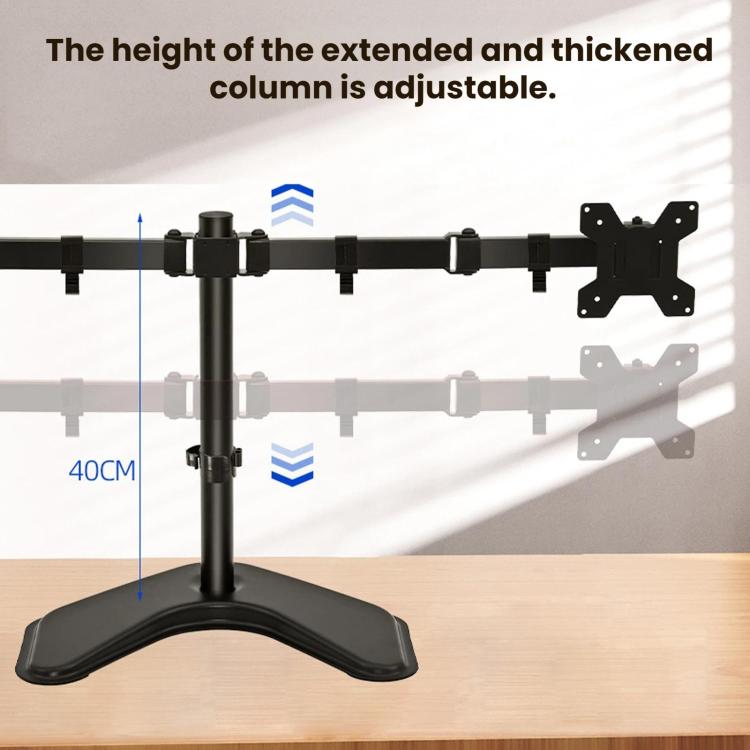 Dual-Screen LCD Monitor Telescopic Rotating Dual-Arm Stand - ZX-MT022N