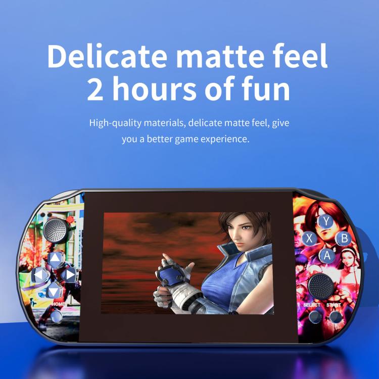 Q3 HD Large-Screen Retro Joystick Handheld Game Console, Color: Blue 64G