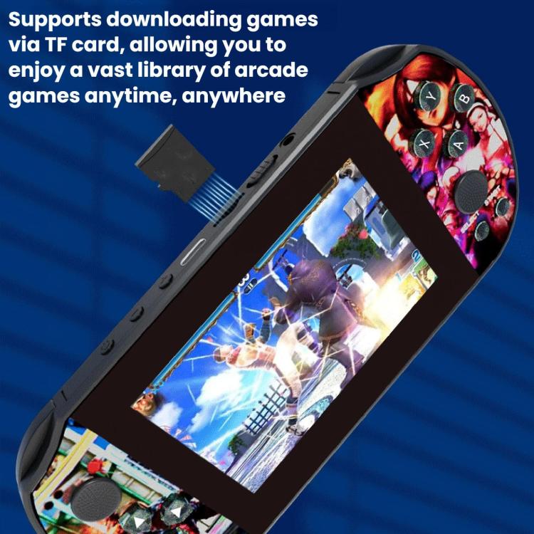 Q3 HD Large-Screen Retro Joystick Handheld Game Console, Color: Blue 64G