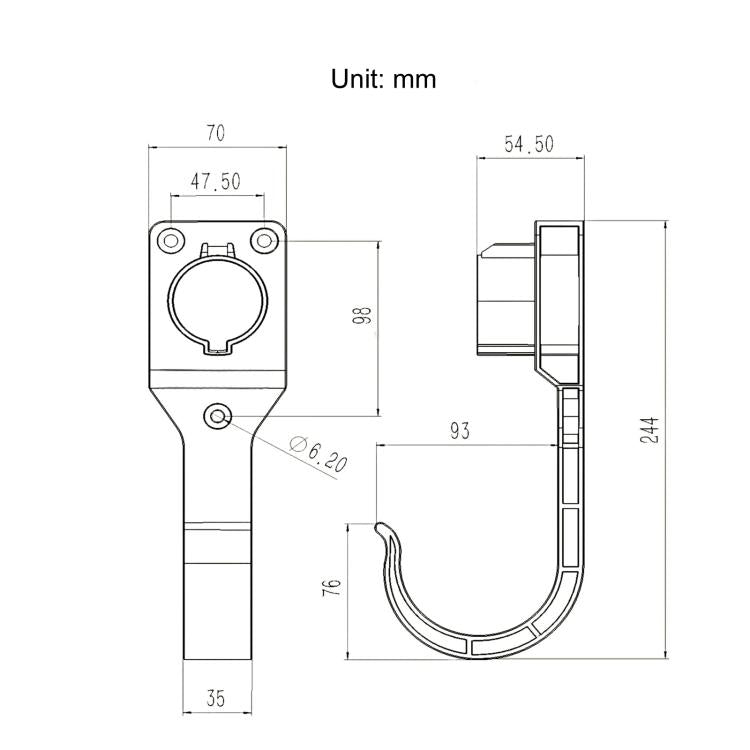 For J1772 US Standard Charging Head Holder, EV Charging Cable Bracket