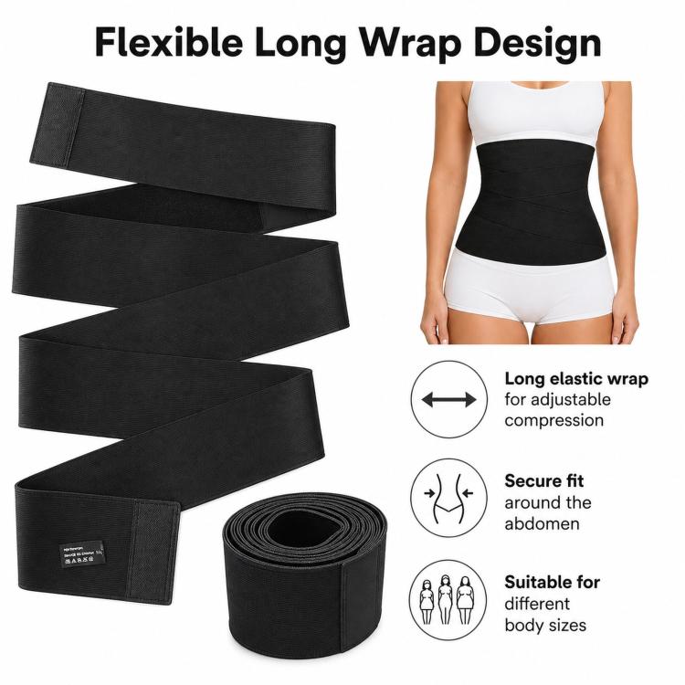 Women Shapewear Wrapping Belt Tummy Control Elastic Band, Length: 6M