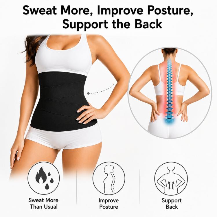 Women Shapewear Wrapping Belt Tummy Control Elastic Band, Length: 5M