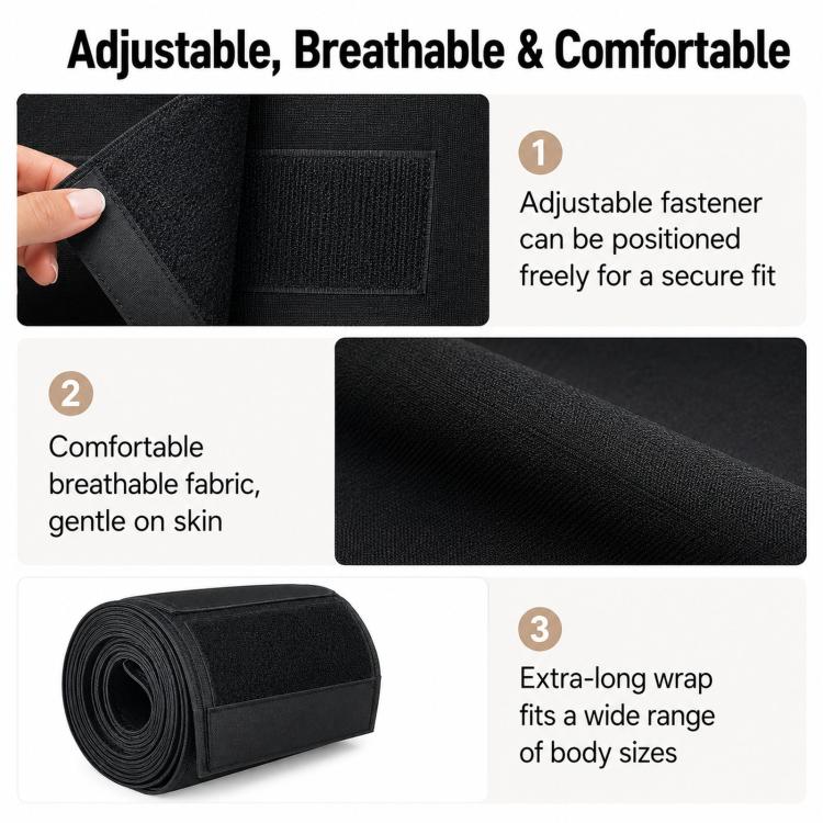 Women Shapewear Wrapping Belt Tummy Control Elastic Band, Length: 6M
