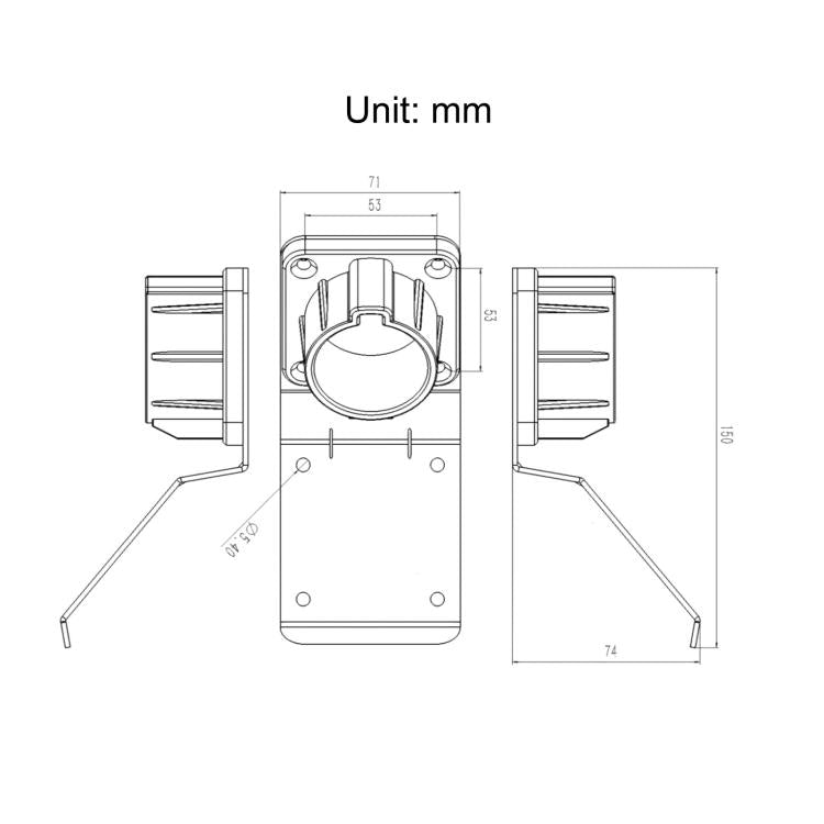 For J1772 US Standard EV Charging Connector Cable Holder