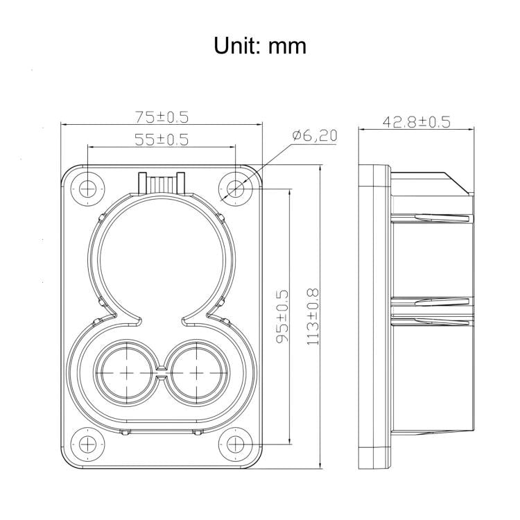 For CCS1 US Standard DC EV Charging Connector Bracket