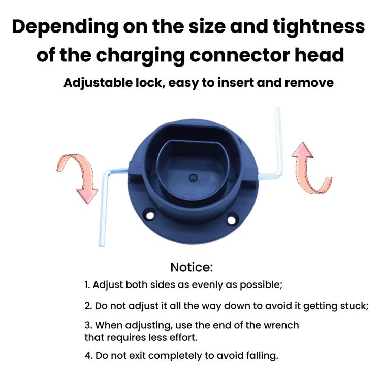 For EU Type 2 EV Charging Pile Round Empty Charging Connector Dock Bracket
