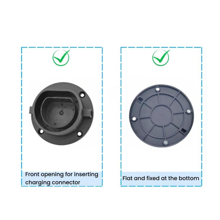 For EU Type 2 EV Charging Pile Round Empty Charging Connector Dock Bracket