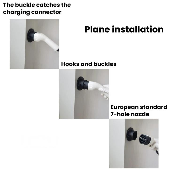 For EU Type 2 EV Charging Pile Round Empty Charging Connector Dock Bracket