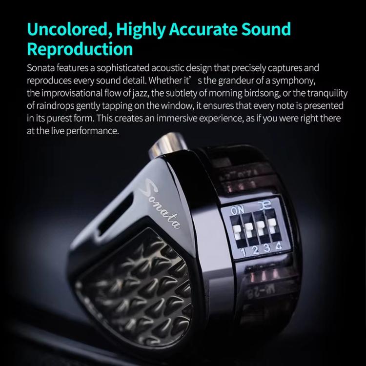 KZ Sonata Balanced Armature In-Ear Hi-Fi Music 1.2m Wired Earphones, Spec: Standard