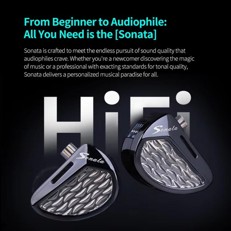 KZ Sonata Balanced Armature In-Ear Hi-Fi Music 1.2m Wired Earphones, Spec: Adjustable