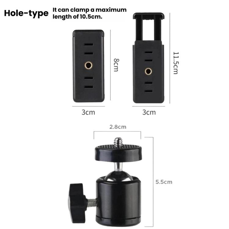 Phone Live Stand & Tripod Rotating Clamp, Multifunctional 360-Degree Overhead Shooting Holder, Spec: Tripod Head