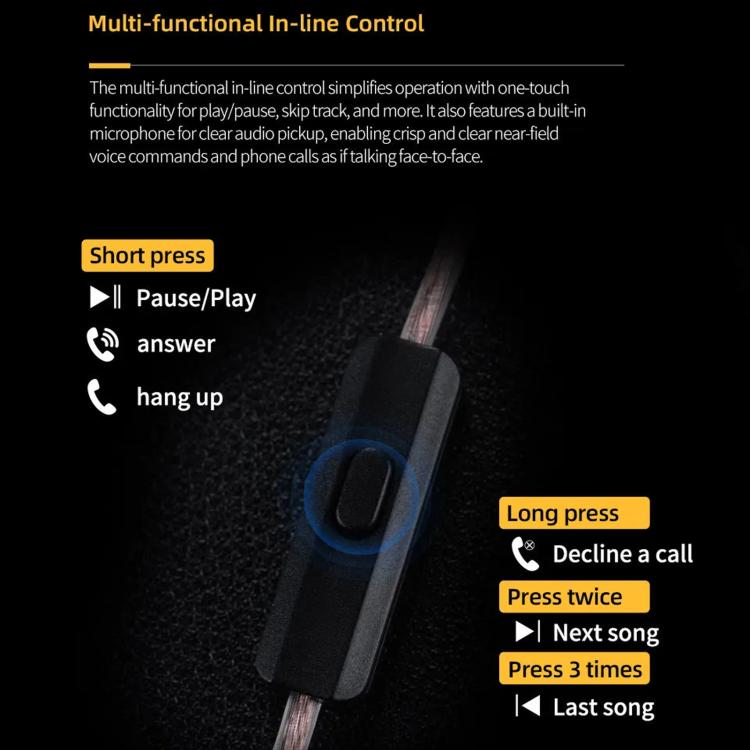 KZ ZVX PRO Dynamic In-Ear 1.2m Wired Earphones Deep Bass Hi-Fi Monitoring Earbuds, Spec: Standard