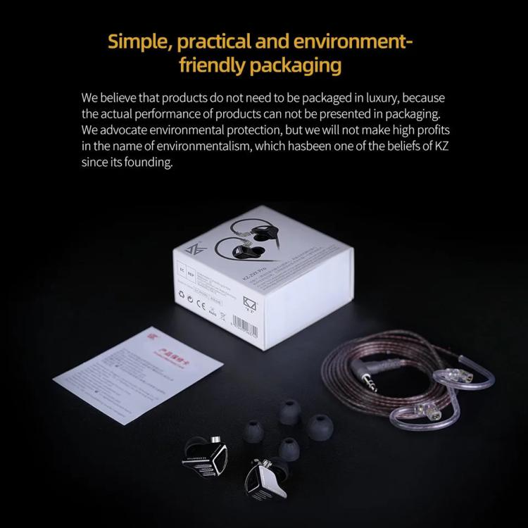 KZ ZVX PRO Dynamic In-Ear 1.2m Wired Earphones Deep Bass Hi-Fi Monitoring Earbuds, Spec: With Mic