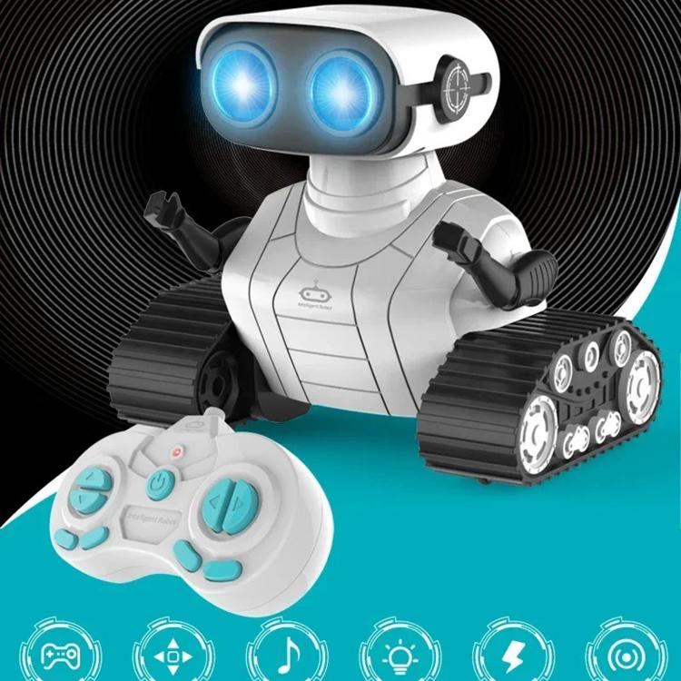 Remote-Controlled Robot Children Electric Toy Rechargeable High-Capacity Long-Lasting Educational Toy - White