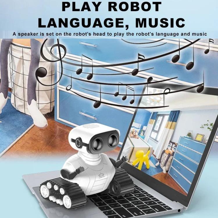 Remote-Controlled Robot Children Electric Toy Rechargeable High-Capacity Long-Lasting Educational Toy - White