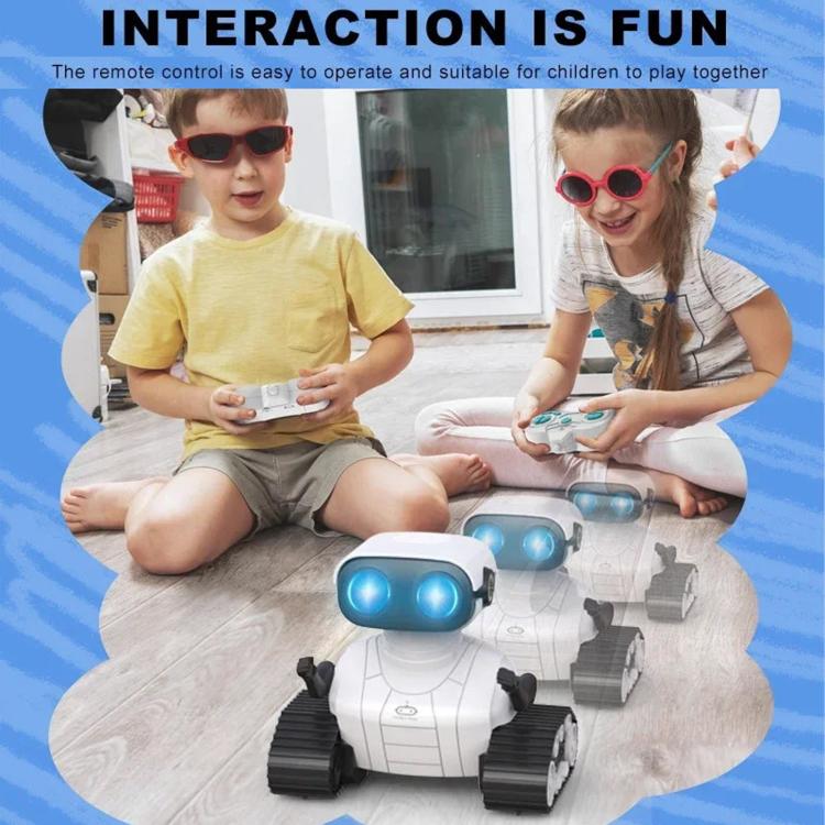 Remote-Controlled Robot Children Electric Toy Rechargeable High-Capacity Long-Lasting Educational Toy - White