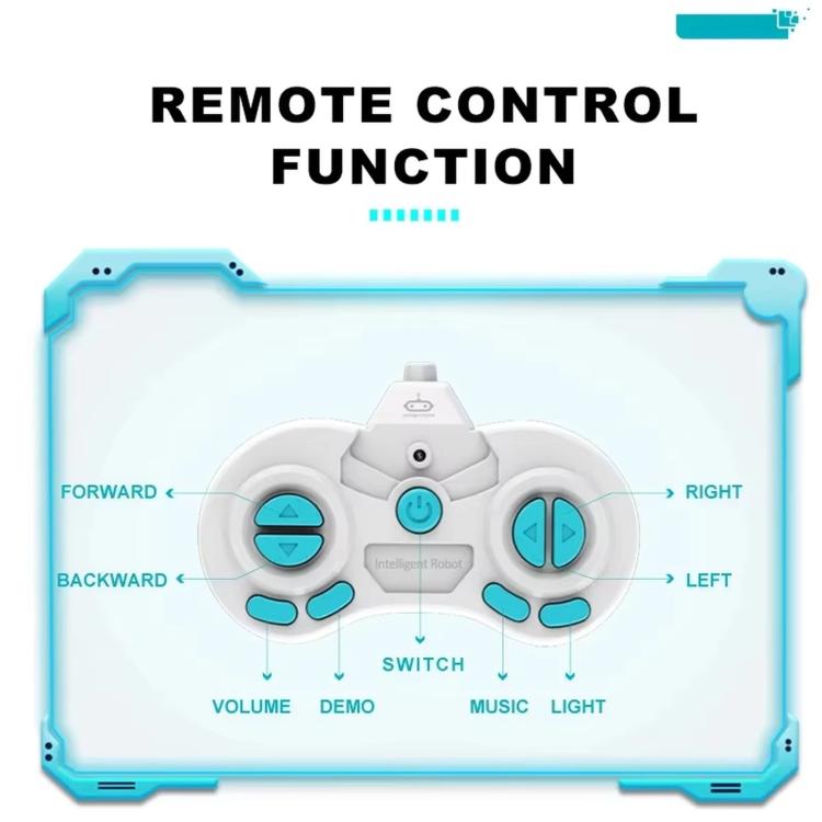 Remote-Controlled Robot Children Electric Toy Rechargeable High-Capacity Long-Lasting Educational Toy - White
