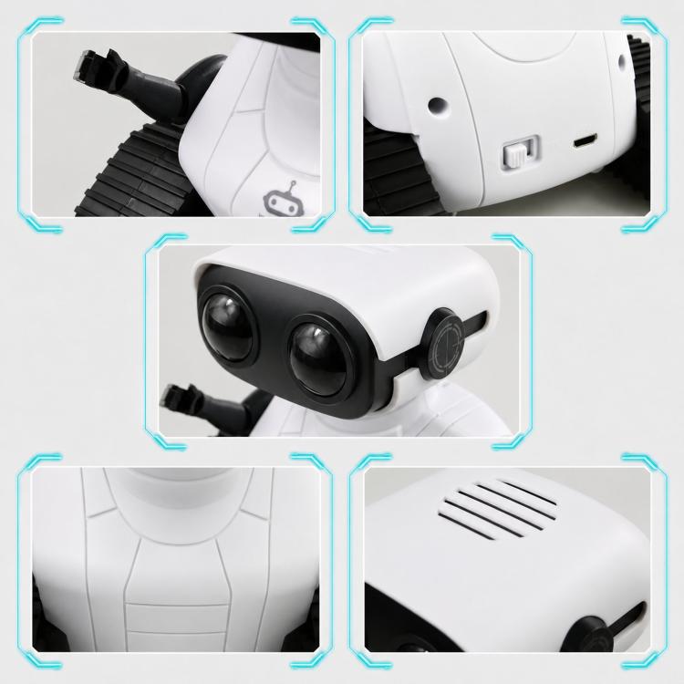 Remote-Controlled Robot Children Electric Toy Rechargeable High-Capacity Long-Lasting Educational Toy - White