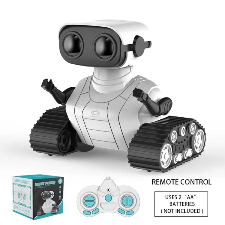 Remote-Controlled Robot Children Electric Toy Rechargeable High-Capacity Long-Lasting Educational Toy - White