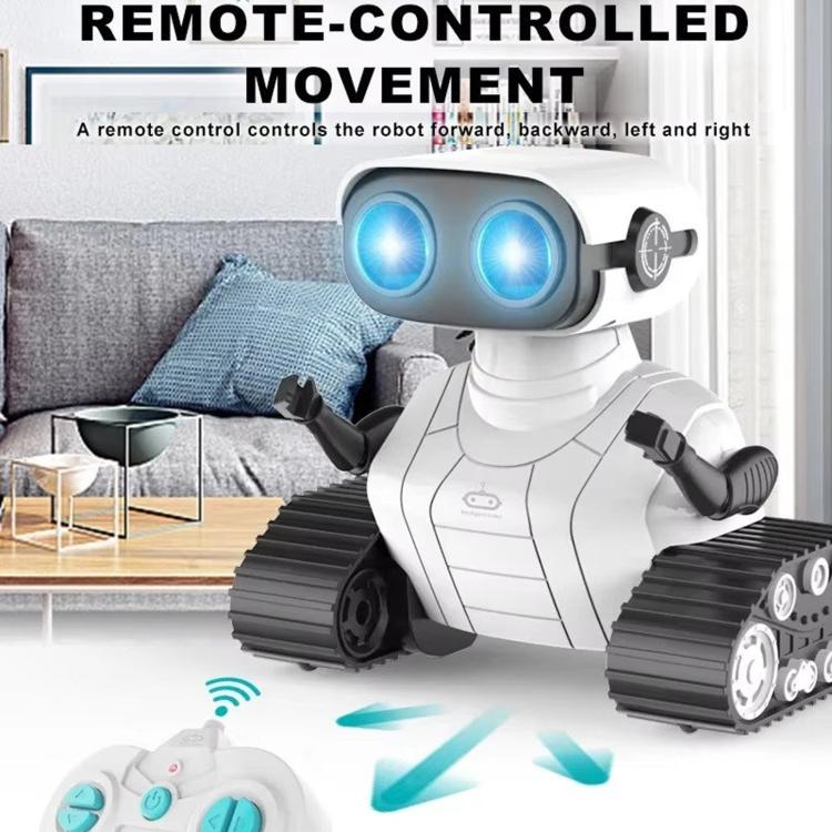 Remote-Controlled Robot Children Electric Toy Rechargeable High-Capacity Long-Lasting Educational Toy - White