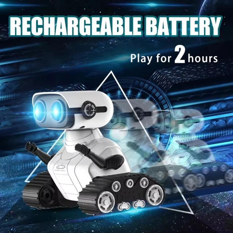 Remote-Controlled Robot Children Electric Toy Rechargeable High-Capacity Long-Lasting Educational Toy - White