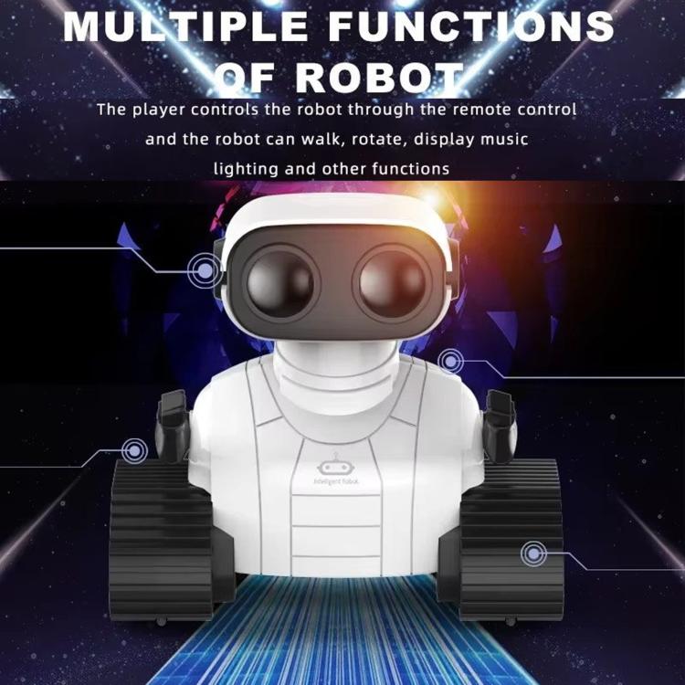 Remote-Controlled Robot Children Electric Toy Rechargeable High-Capacity Long-Lasting Educational Toy - White