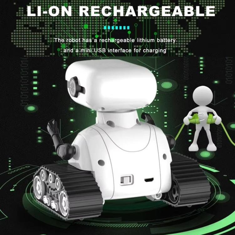 Remote-Controlled Robot Children Electric Toy Rechargeable High-Capacity Long-Lasting Educational Toy - White