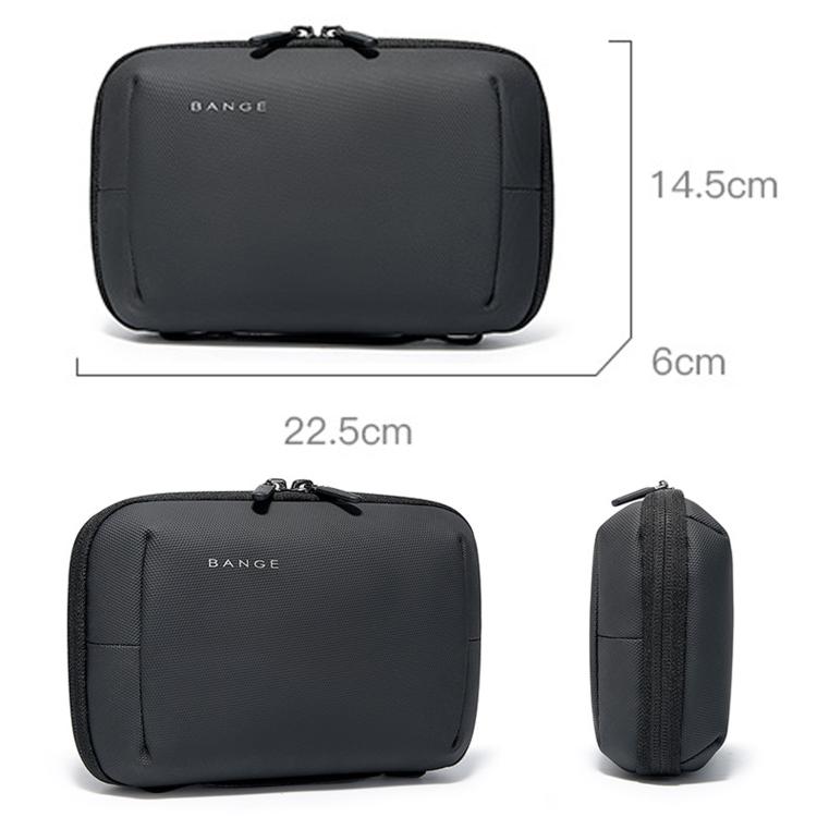 BANGE BG-7885 Digital Accessories Organizer Bag Multi-Compartment Card Slots Portable Waterproof Travel Bag - Black