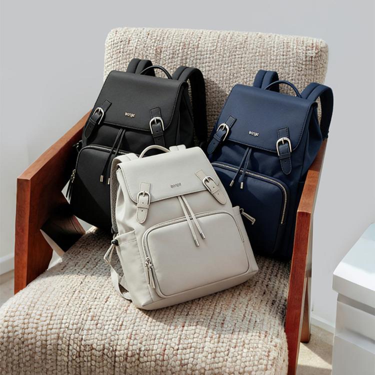 BANGE BG-501 Women Casual Business Travel Drawstring Backpack Minimalist Large-Capacity School Bag