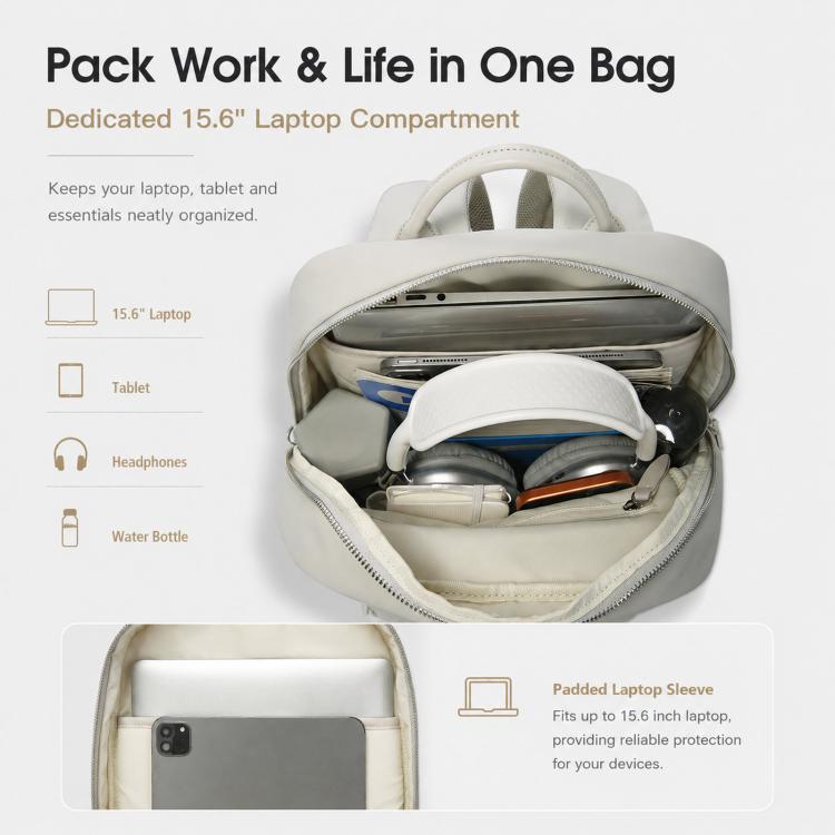 BANGE BG-505 Women Minimalist Commuter Waterproof Laptop Bag Large-Capacity Casual Travel Backpack
