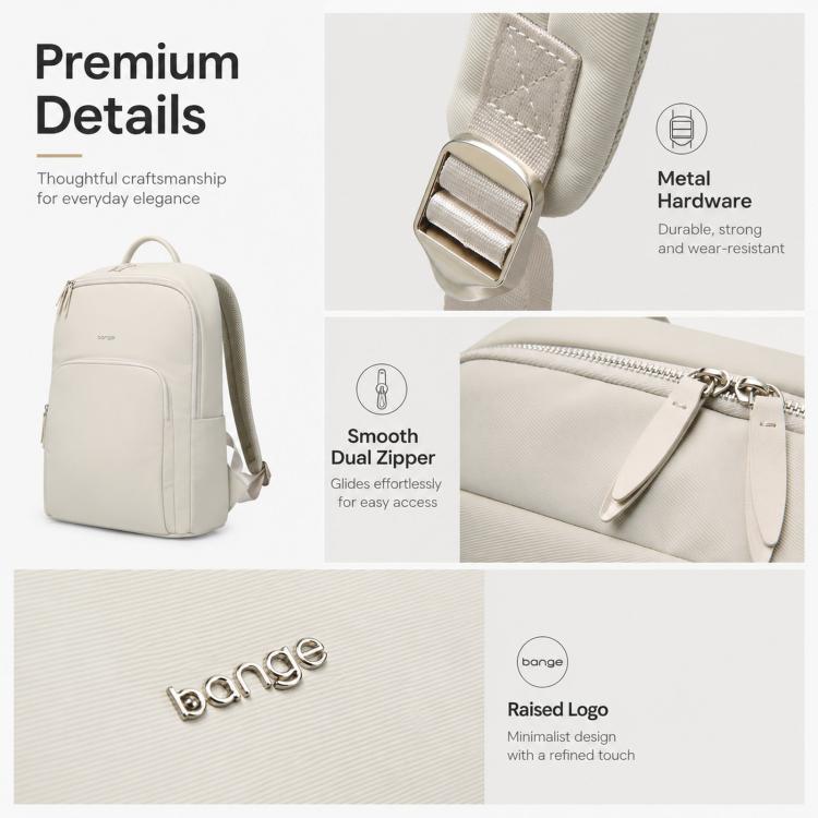 BANGE BG-505 Women Minimalist Commuter Waterproof Laptop Bag Large-Capacity Casual Travel Backpack