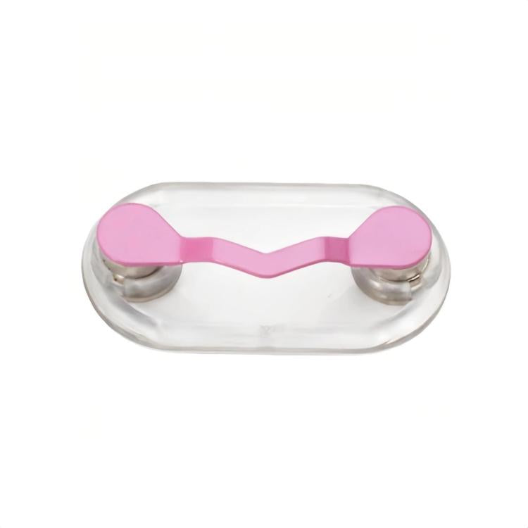 Magnetic Glasses Holder Magnetic Brooch Number Plate Headset Glasses Clip, Color: Pink Lacquer Finish