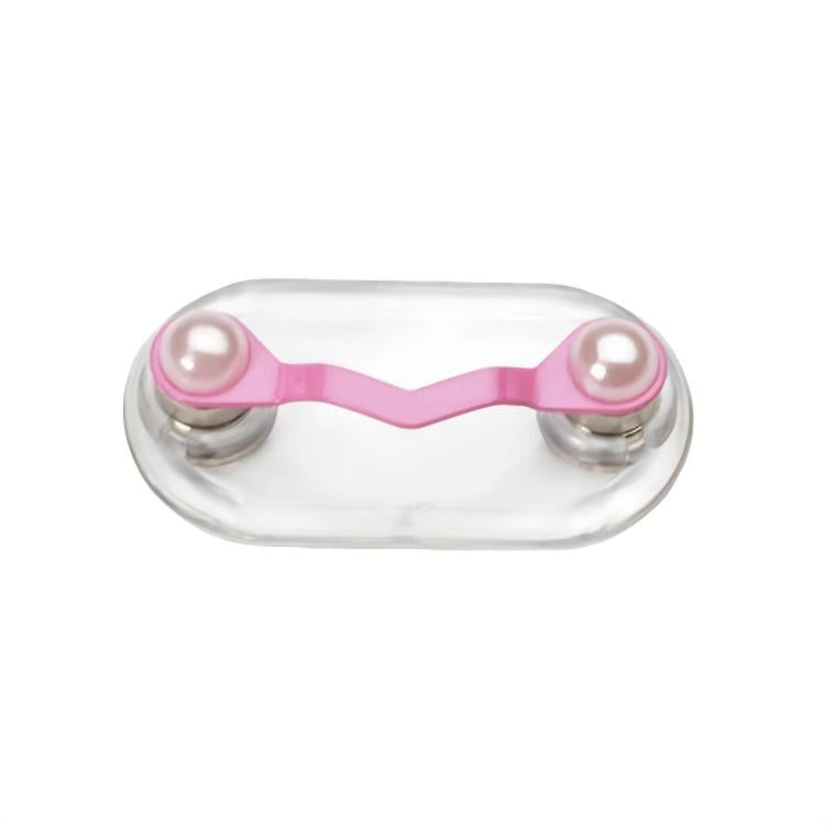 Magnetic Glasses Holder Magnetic Brooch Number Plate Headset Glasses Clip, Color: Pink Foundation With Pearls
