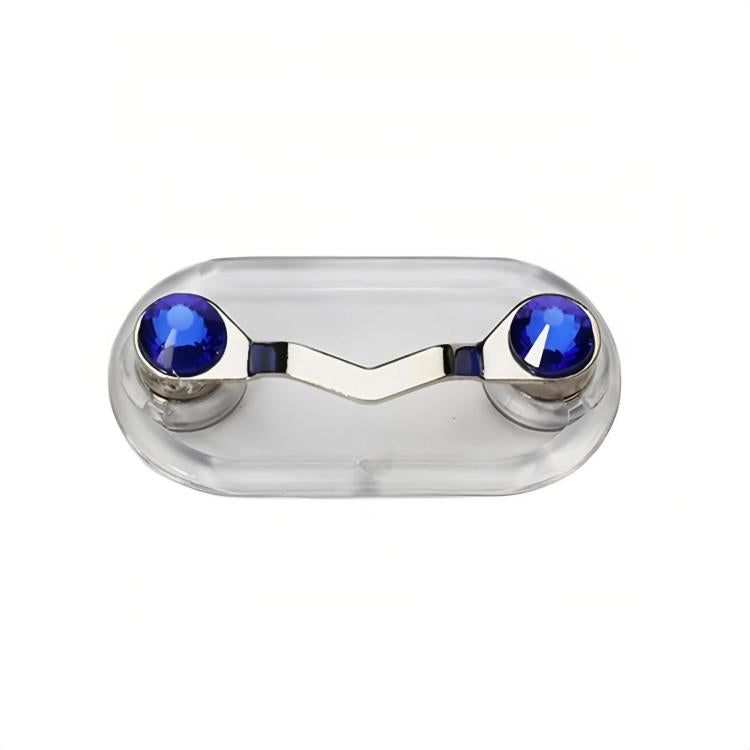Magnetic Glasses Holder Magnetic Brooch Number Plate Headset Glasses Clip, Color: Dark Blue
