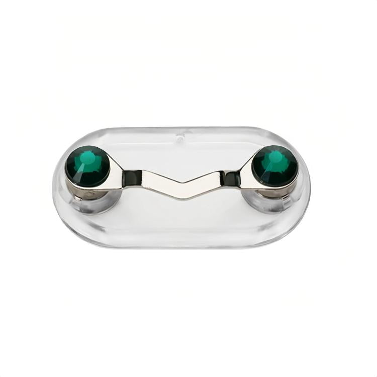 Magnetic Glasses Holder Magnetic Brooch Number Plate Headset Glasses Clip, Color: Emerald Green