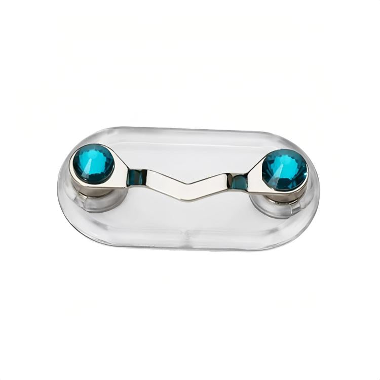 Magnetic Glasses Holder Magnetic Brooch Number Plate Headset Glasses Clip, Color: Porcelain Green