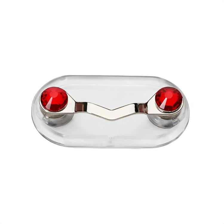 Magnetic Glasses Holder Magnetic Brooch Number Plate Headset Glasses Clip, Color: Bright Red