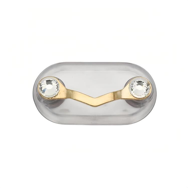 Magnetic Glasses Holder Magnetic Brooch Number Plate Headset Glasses Clip, Color: Gold + White Diamonds