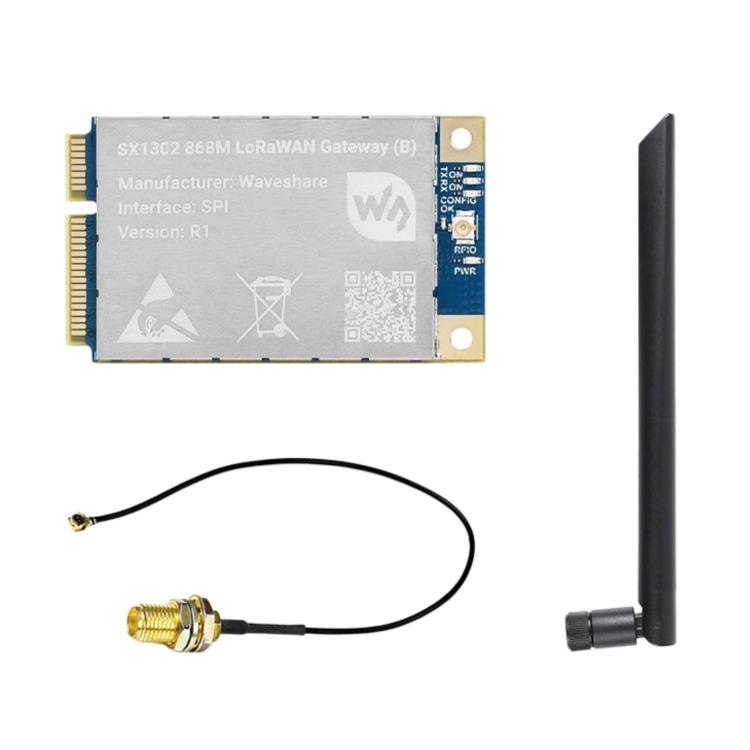 Waveshare For Raspberry Pi LoRaWAN Gateway Module Standard Mini-PCIe Socket