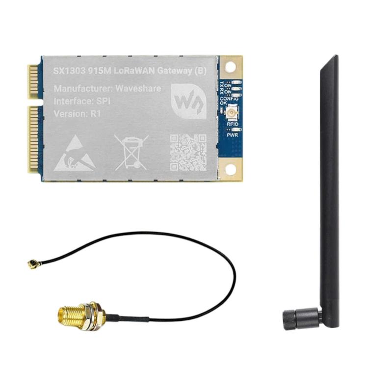 Waveshare For Raspberry Pi LoRaWAN Gateway Module Standard Mini-PCIe Socket