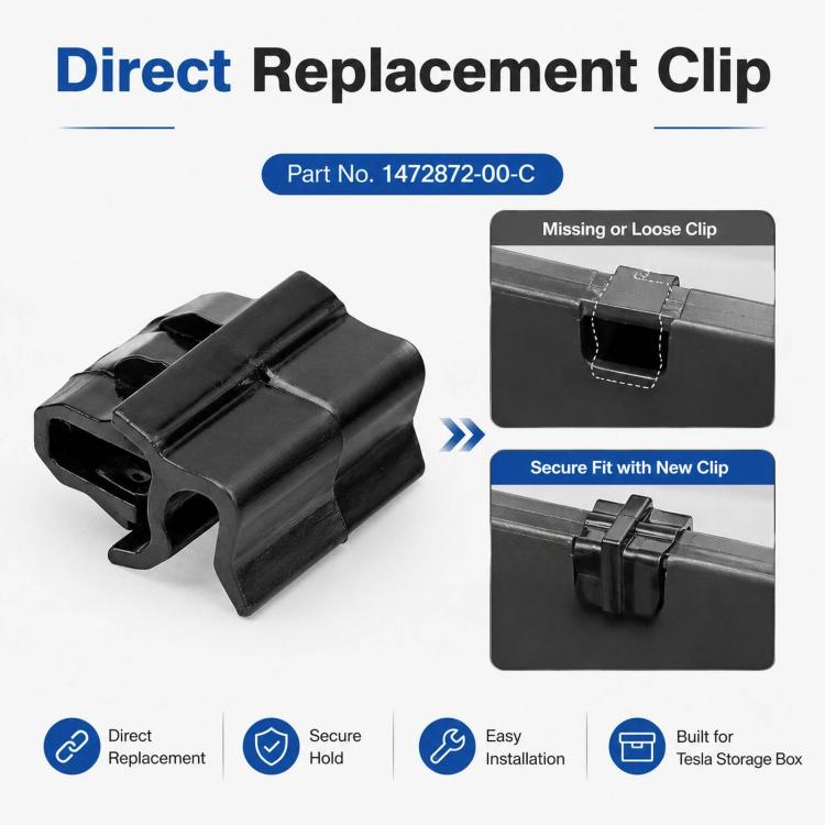 For Tesla Model 3 / Y Storage Compartment Securing Clips 1472872-00-C