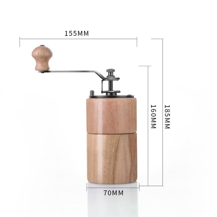 Small Portable Adjustable Hand-cranked Coffee Grinder, Specifications: Beechwood Small